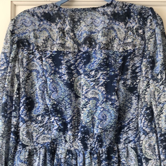 Joie Parisian Paisley printed Maxi tiered dress. Size Large. Hi/Lo. Lined. NWT - Picture 7 of 10